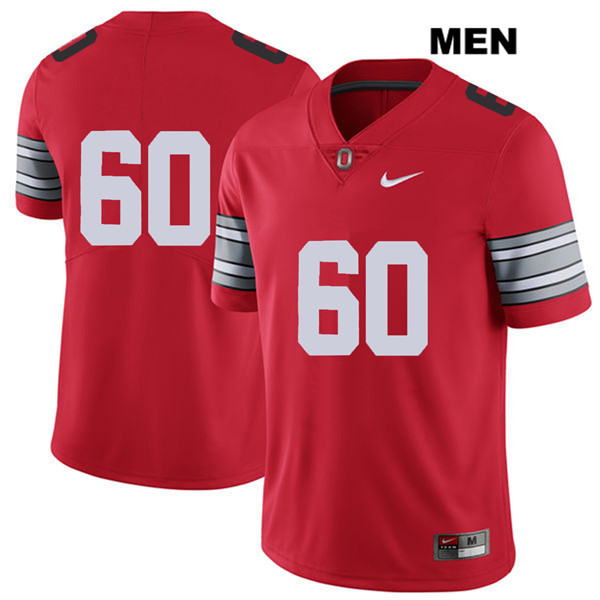 Ohio State Buckeyes Men's Blake Pfenning #60 Red Authentic Nike 2018 Spring Game No Name College NCAA Stitched Football Jersey FG19J75PB